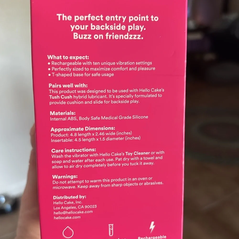 Hello cake | Buzzy Plug A Vibrating Toy For Backside Play Rechargeable Pleasure